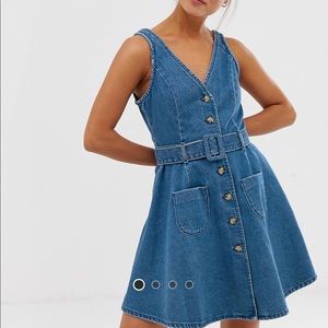 DENIM MINI DRESS, skater style, US 12